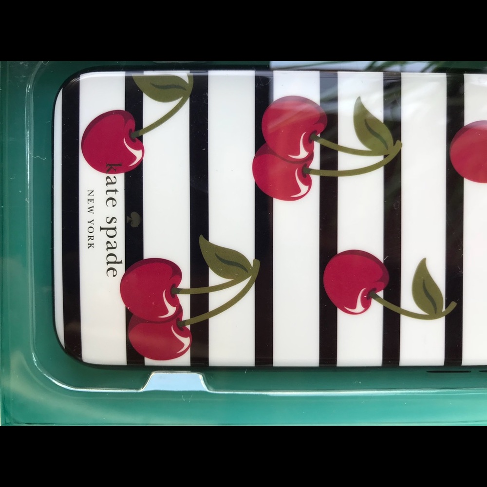 🍒 🍒 Kate Spade cherry-stipe For IPhone 7 BNWT 🍒 - Picture 3 of 5